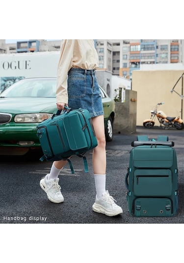 Xuweiwei Küçük Ordu Yeşili Büyük Kapasiteli 16 İnç Dizüstü Taşıyabilen Erkek Kadın Kamp Sırt Çantası Küçük Ordu Yeşili