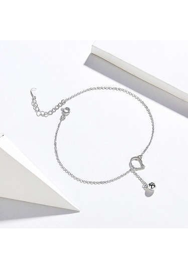 Sones Sct003 Cat Bell 925 Gümüş Bileklik Beyaz Altın Kaplama Basit Bayan Bileklik Çok Renkli