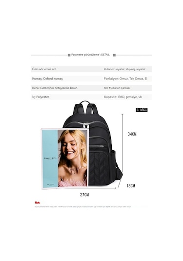 Mengtuo Yeni Rahat Koreli Bayan Oxford Moda Basit Sırt Çantası Haki Haki Haki