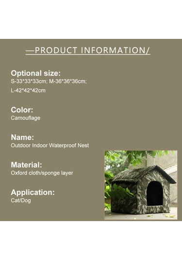 Mufunye Açık Hava Kedi Ve Köpek Evleri İç Ve Dış Kullanım Uzun Ömürlü Su Geçirmez