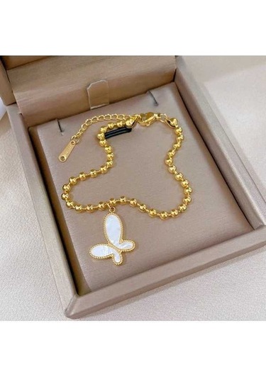 Dancemonkey Titanyum Çelik Hip Hop Bilezik Altın Moda Temperament Basit Bilezik-gsl12 Altın