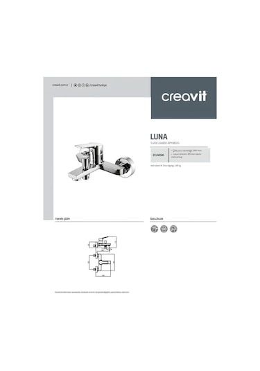Luna Batarya Seti 3'lü Banyo - Lavabo - Evye Gümüş