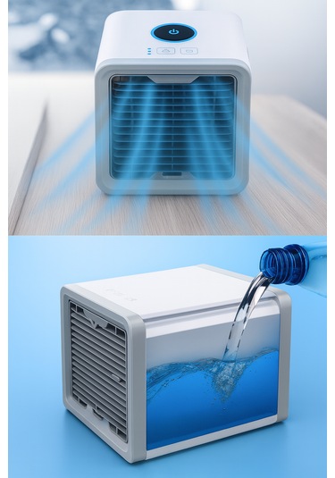 500 Ml Işıklı Masa Üstü Mini Klima Soğutucu Hava Nemlendirici