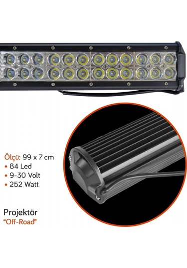 Carub Off-road Projektör 9-30v 252w 84 Led 99x7 Cm Br4203273