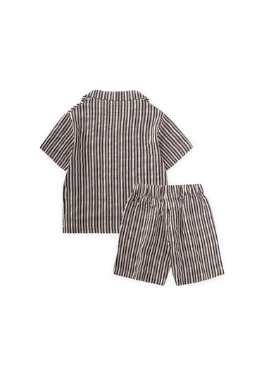 Gofre Gömlek Kapri Takım 2-10 Yaş Siyah Siyah