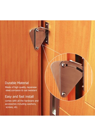 Fosenze Çelik Ahşap Kapı Kilitleri - Kayar Kapı İçin Güçlü, Dayanıklı Ve Sessiz Montaj Kilidi