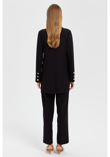 Yelek Ceket Pantolon Takım Siyah Siyah