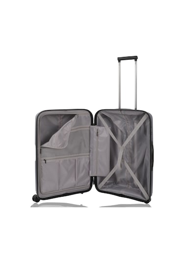 Baggaj V2408 Policarbon Valiz Siyah Set Blue