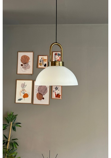 Perry Cam Beyaz Tekli Avize Eskitme Kilit Kafa Başlık Retro Sarkıt Lamba Restoran Salon Aydınlatma Beyaz