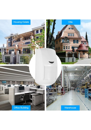 Xiyyadms Kablosuz Pır Hareket Sensörü - 12m Algılama Mesafesi, 110 Açı, 433mhz, Akıllı Giriş Engeli Alarm Pil Dahil Değil - Model Pa-86-r-b Beyaz