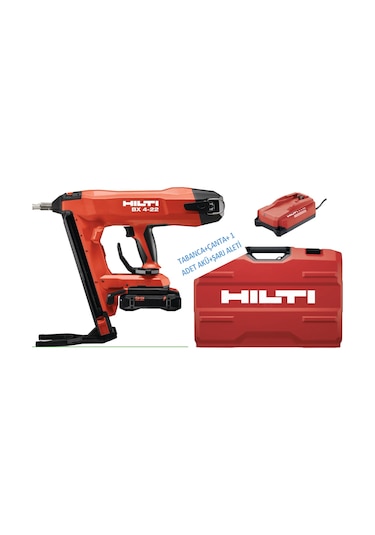 Hilti BX 4-22 Akülü Beton Çivi Çakma Tabancası + B 22-85 Batarya + C 6-22 Şarj Cihazı