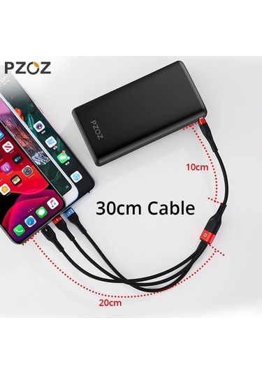 Prestigegoods Pzoz 3-in-1 Usb Kablosu 5a C Tipi - İphone 14/13/12 & Samsung Xiaomi Huawei Uyumlu Süper Hızlı Şarj Kordon Mikro Usb Şarj Cihazı