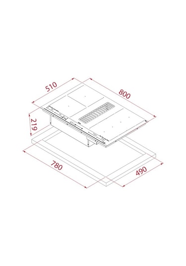 Teka-AFF 87601 MST Entegre Davlumbazlı 80 Cm Directsense İndüksiyon Ocak