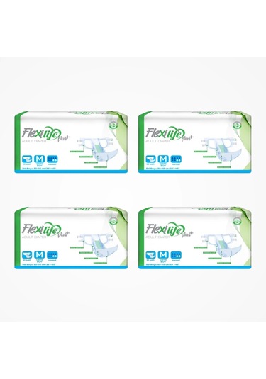Flexi Life Yetişkin Tekstil Yüzeyli Bel Bantlı Hasta Bezi M Medium 30'lu Paket X 4 Paket M