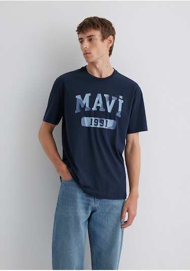 Mavi - Mavi 1991 Baskılı Lacivert Tişört 0612573-70490 Lacivert