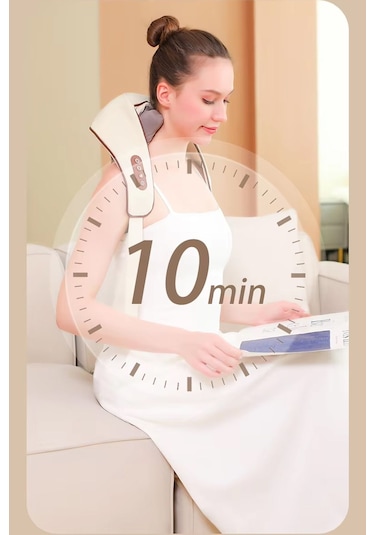 Yoğurmalı Omuz Ve Boyun Masaj Cihazı Beyaz