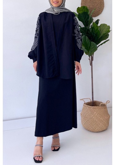 Sandy Kolsuz Elbise - Siyah