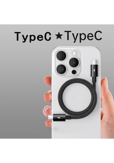 Snapbuy100w Usb C Kablo, Manyetik Şarj Kablosu, Iphone 16/samsung S24/s23/s22 Ultra/ipad/macbook/xiaomi Uyumlubej2m