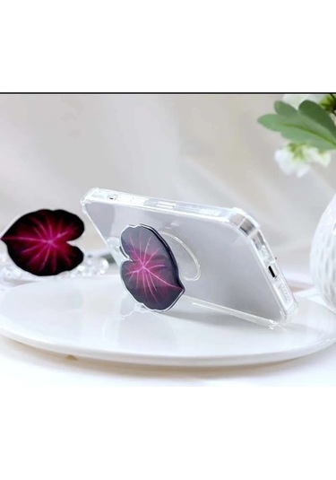 Muduan K001 Soket Katlanır Kavrama Tok Pretty Yaprak Akrilik Telefon Tutucu İphone Uyumlu13 Evrensel Telefon Braketi Griptok Standı Renkli Direksiyon Bjekph