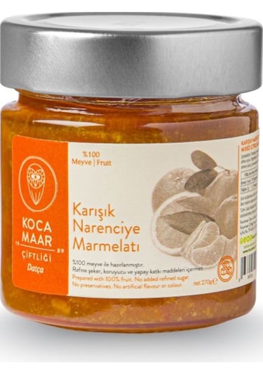 Kocamaar Çiftliği Karışık Narenciye Marmelatı (Rafine Şeker İlavesiz) 270 gr