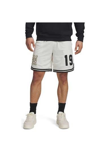 Under Armour Courtside Hoops Short Erkek Basketbol Şortu 1390120-279beyaz Beyaz