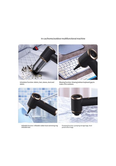 Amigaelegant 135000pa Mini Taşınabilir Kablosuz Araba Elektrikli Süpürgesi Ev Aletleri İçin