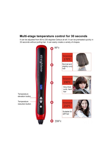 Maiyame Sakal Ve Saç Düzleştirici Testere - Lcd Ekranlı Isıtmalı Ionic Bakım Aleti - 80-230 C Sıcaklık Ayarlı - 360 Döner Kablolu Abd Tipi