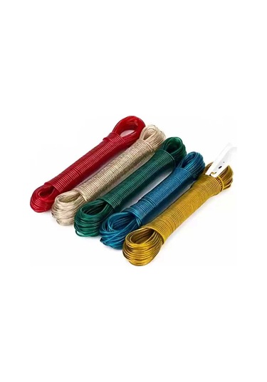 Pvc Kaplama 20 Metre Çelik Çamaşır İpi 12 Adet Diğer