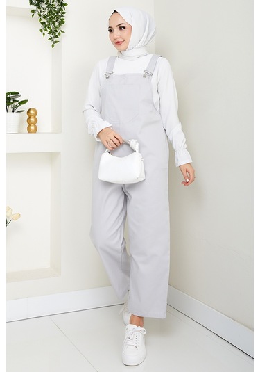 Tek Cepli Bahçıvan Tulum 1553 - Gri Gri