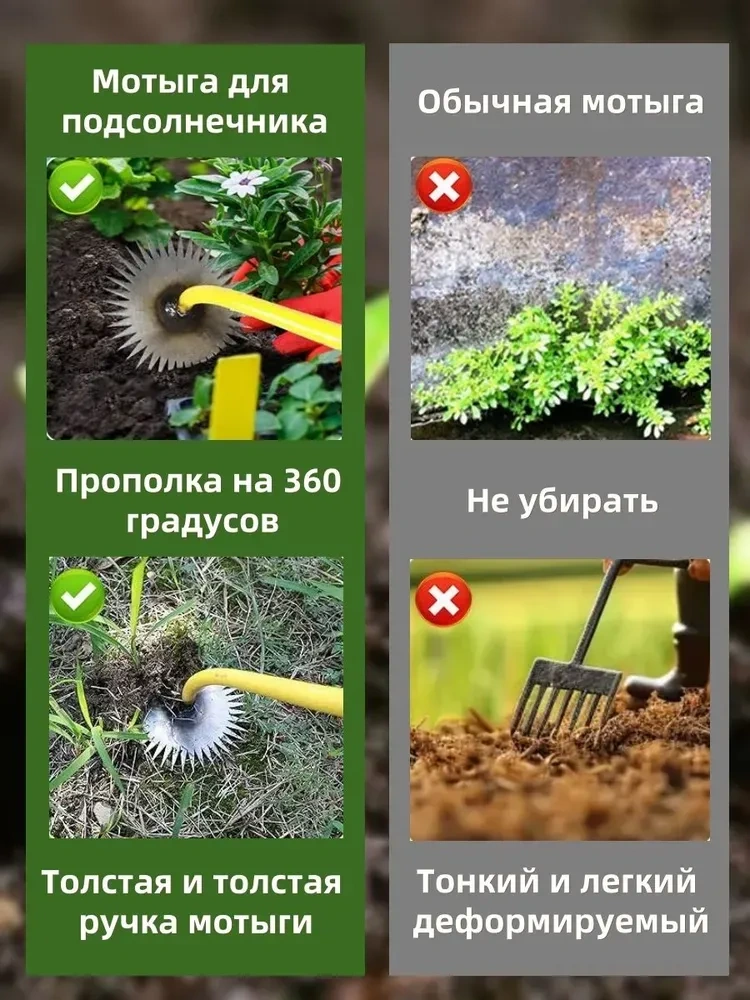 Xiyyadms Çelik Oyma Çayır Bıçağı - Güneş Çiçeği Desenli Plastik Saplı Çalı Kaldırıcı Aleti