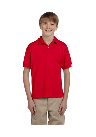 Tezzgelsin Erkek Çocuk Polo Yaka Kısa Kol Okul T-shirt Kırmızı