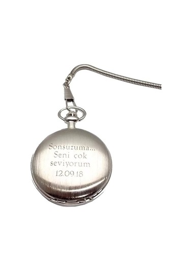 Çılgıntrend  İsim Yazılabilir 47 MM Retro Köstekli Cep Saati