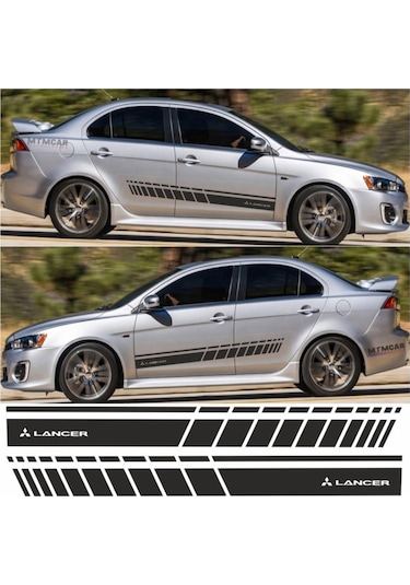 Mitsubishi Lancer Yan Şerit Oto Sticker (295979013)