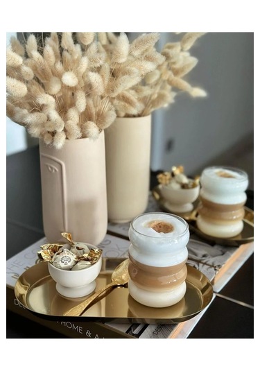 350 Ml Borosilikat Cam Bardak Cam Pipetli, Isıya Dayanıklı Şık Tasarım, Çay Ve Kahve İçin Uygun Cam - Şeffaf