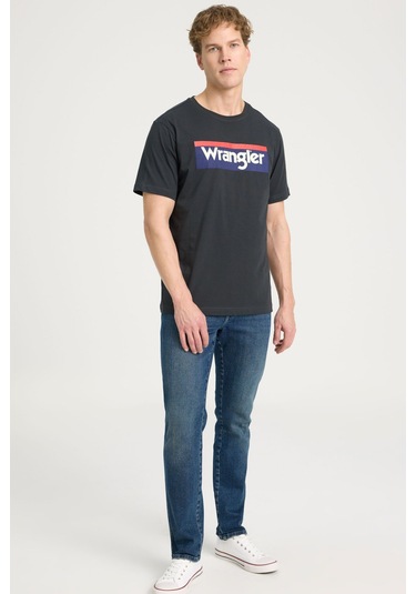 Wrangler Lightweight Ss 3color Log Siyah Erkek Kısa Kol T-shirt 000000000101982805