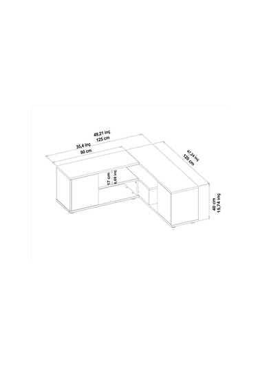 Roza Köşe – Çok Amaçlı, Kapaklı TV Sehpası Gri/Traverten