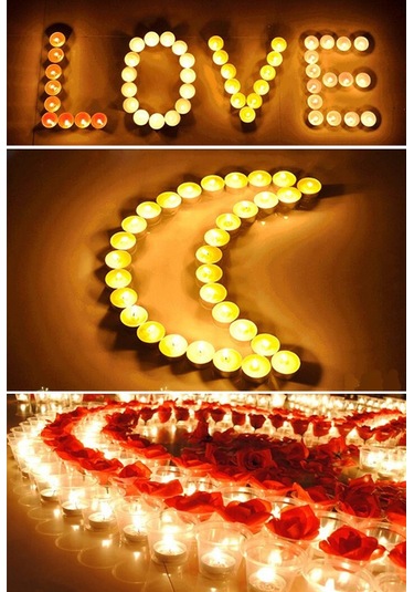 Çay Işığı Mumlar 50'li Pakette Kokusuz Tealight Mumlar Romantik Aşk Mumları Ev Dekorasyonu Düğün Doğum Günü İçin Toplu Mavi