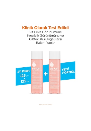 Bio-Oil Çatlak Karşıtı & Leke Karşıtı Nemlendirici Cilt Bakım Yağı 125  ML - 2 Adet Set