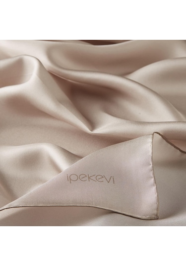 İpekevi Düz Twill İpek Eşarp - Taş - Taş