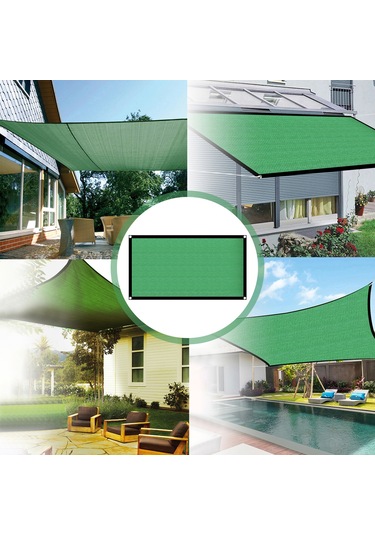 Maiyame 3 4m Yeşil Dış Mekan Gölge Ağı - Uv Koruma, Isı Azaltma, Balkon Bahçe Teras İçin Dayanıklı Polietilen Çok Renkli