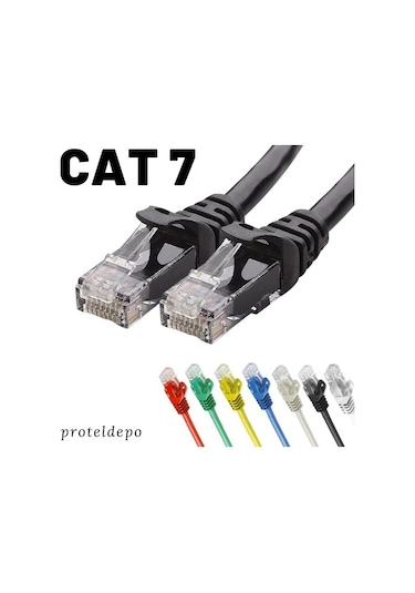 Irenis CAT7 Kablo Ethernet Network İnternet LAN Kablosu, 2 M-Kırmızı 5 Adet