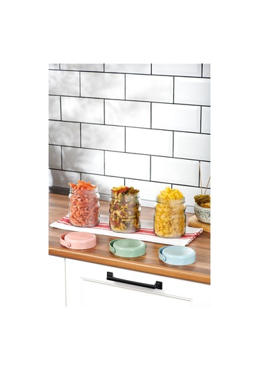 Renga Macro 900 Ml 3'lü Cam Kavanoz Seti 131061 Renkli Renkli