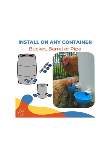 Singree Otomatik Tavuk Suluk Seti - 20 Adet Dayanıklı Pp Abs Malzeme, Su Tasarrufu Sağlayan Pratik Kuş İçme Kabı 112 Karakter