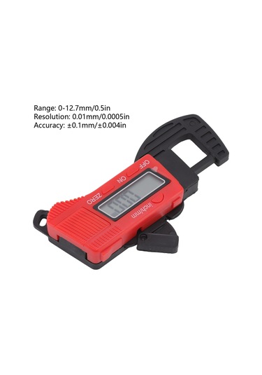 Mufunye Plastik Dijital Kalınlık Ölçer Mavi - 0-12.7mm Aralığı, 0.1mm Hassasiyet, Metrik/inç Dönüşümü, Otomatik Kapatma - Kağıt, Filim, Tel Ve更多üçün