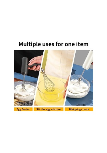Ulzyvf Yumurta Yiyecek Taşınabilir Pişirme Mutfak Mikseri Mikser Krem Kek Kablosuz Hızları Hamur Gereçleri Elektrikli Çırpıcı Beyaz Beyaz Adet 3 1 Kw Beyaz
