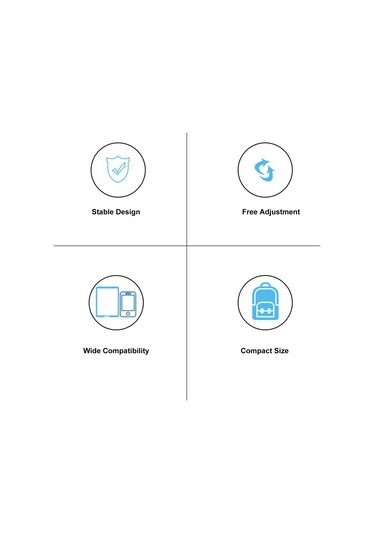 Mufunye Alüminyum Foldable Telefon Tablet Stand - 270 Döner, Taşınabilir, Sabit Tutucu, Masa/yatak Odası Kullanıma Uygun, Siyah