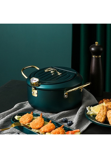 Suntek Magideal Derin Kızartma Tenceresi Japon Tempura Fritöz Tava 20cm-yeşil