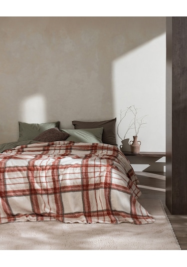 Varnelle Çift Kişilik Sherpa Battaniye - Ekru/kahve 8684427292983 Çok Renkli