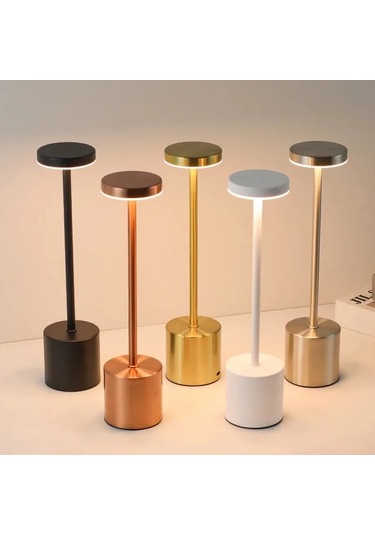 Basit Dokunmatik Sensörlü Led Masa Lambası Şarj Edilebilir Masa