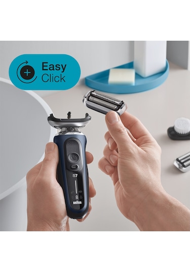 Braun 7 Serisi B1000SX EasyClick 360° Flex Islak - Kuru Kablosuz Tıraş Makinesi